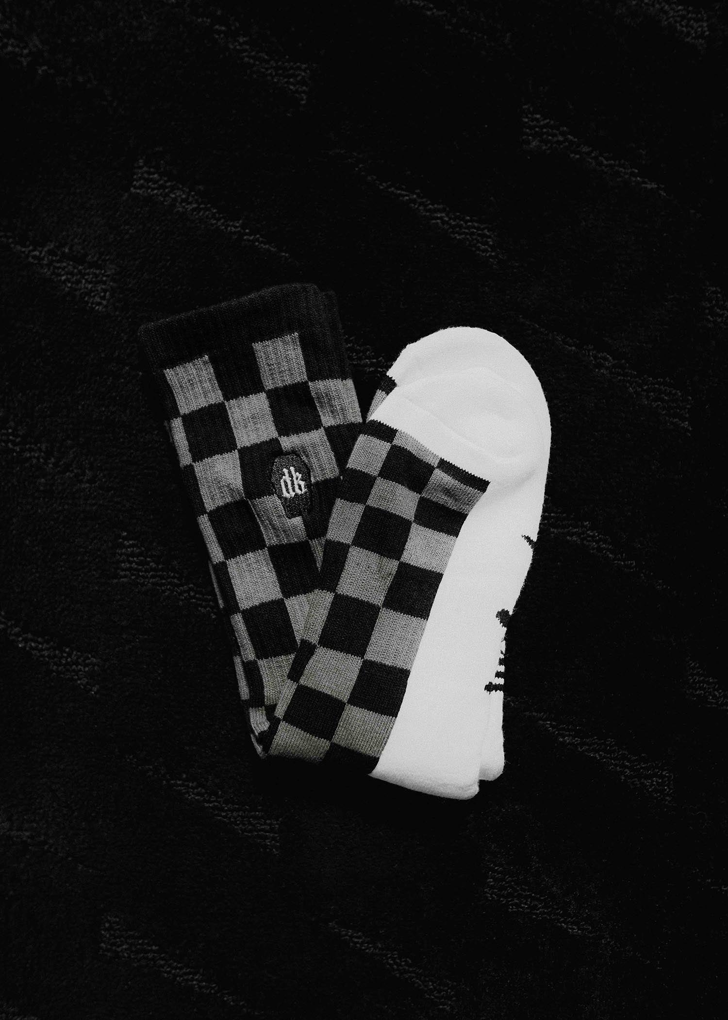 VOL 3: CHECKERBOARD CHARCOAL SOCKS